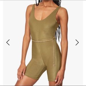 NWT We Wore What Scoop Bodysuit, xs, green